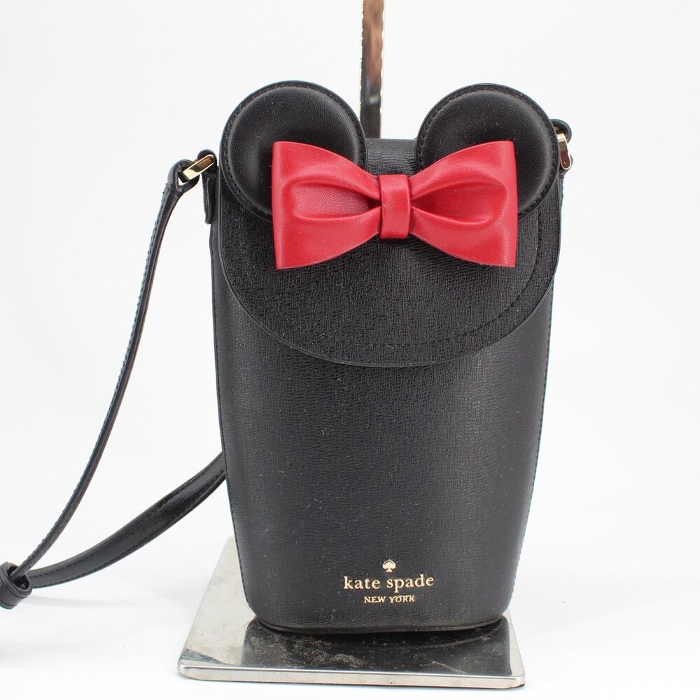 Disney X Kate Spade New York Minnie Mouse Ears Bow Crossbody Bag Black Novelty